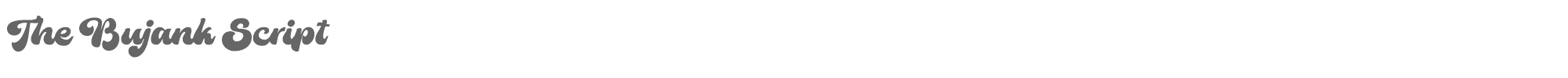Sample characters The Bujank Script Font